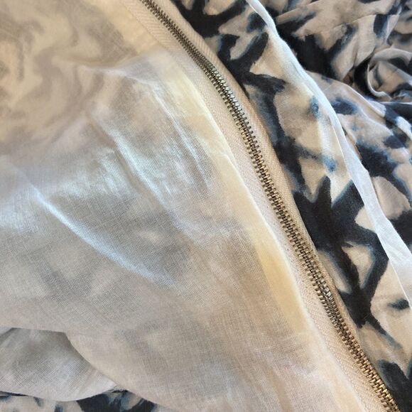 J. Crew Blue & White Batik Knotted Starfish Nautical Silk Blend Mini Dress Sz 0 - Picture 11 of 12